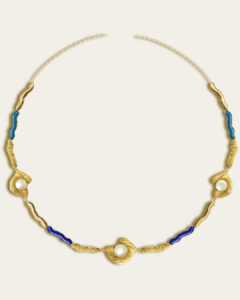 glema necklace baby blue x blue x seashell