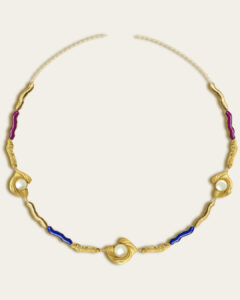 glema necklace magenta x blue x seashell