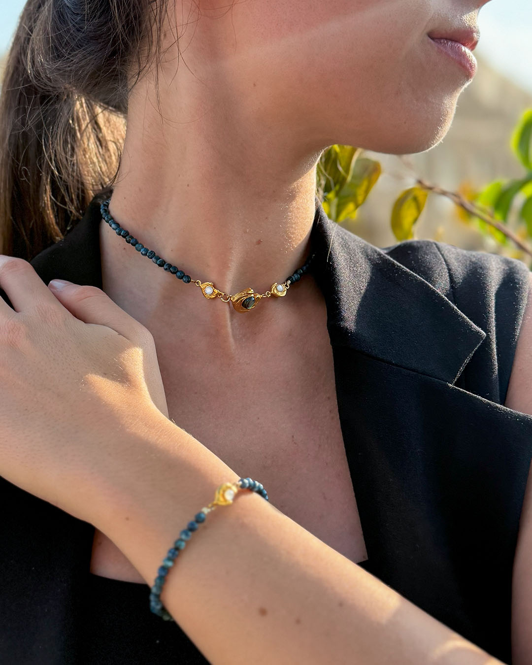 glema teal choker glema teal choker