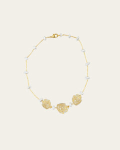 whirl pearl beaded necklace